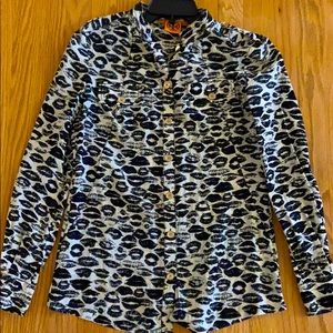 Tory Burch black and white blouse